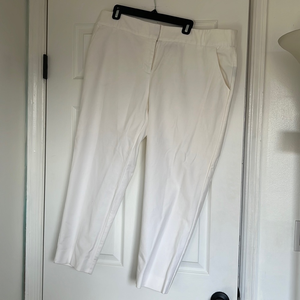 18w Worthington straight leg dress pants - white